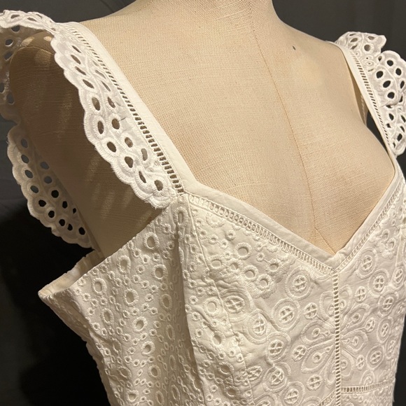 PARKER Ivory Embroidered Eyelet Dress - Picture 3 of 10